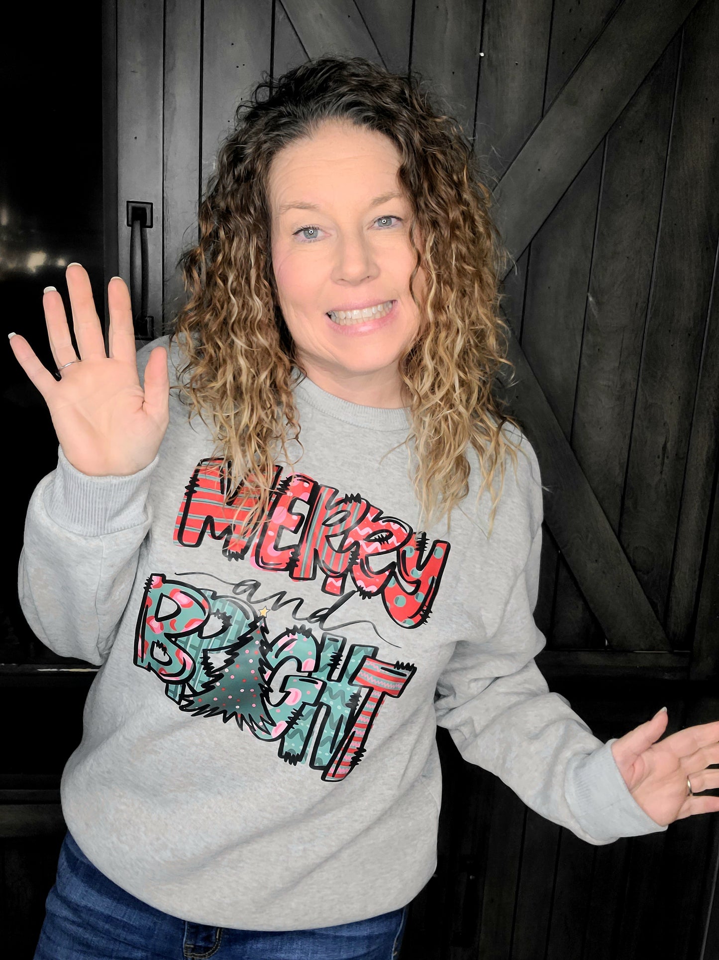 Merry and bright sweatshirt