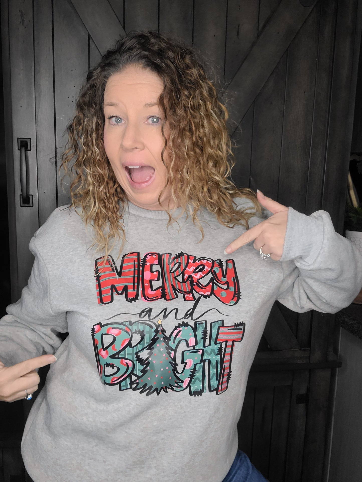 Merry and bright sweatshirt