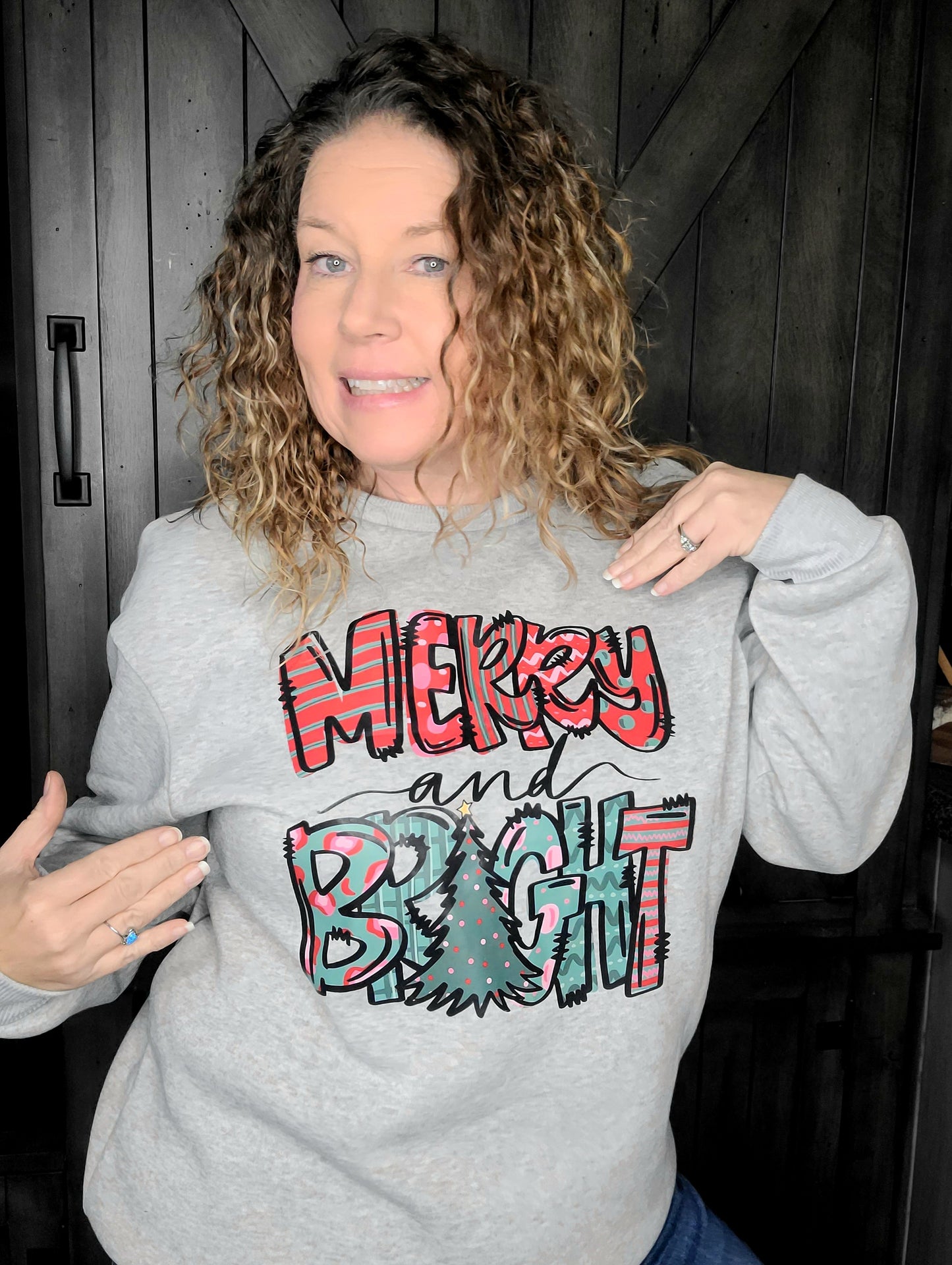Merry and bright sweatshirt